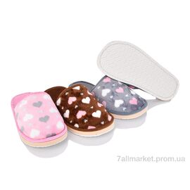 Тапки жіночі для будинку Весна/осінь 004 mix (12 пар р.36-41) "KANGFU" недорого оптом від прямого постачальника