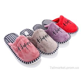 Фотография Тапки женские для дома Весна/осень H132 mix (12 пар р.36-41) "Deshman" недорого оптом от прямого поставщика