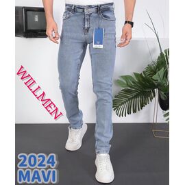 Фотография Джинсы мужские 2024-1 l blue р.30-36 "God Baron" недорого оптом от прямого поставщика