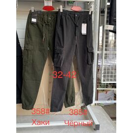 Штани чоловічі утеплені 385 black р.32-42 "God Baron" недорого оптом від прямого постачальника