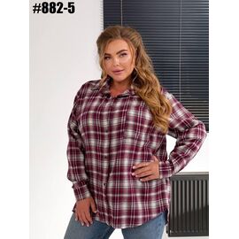 Фотография Рубашка женская 882-5 wine р.58-62 "ZLATA" недорого оптом от прямого поставщика