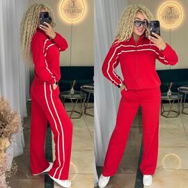 Фотография Костюм спортивный женский тёплый 9037 red р.42-52 "LINDA" недорого оптом от прямого поставщика