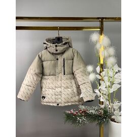 Фотография Курка детская зимняя на мальчика 25018 beige р.116-134 "Delfinka" недорого оптом от прямого поставщика