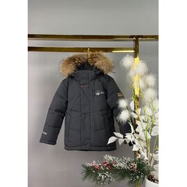 Курка дитяча зимова на хлопчика 602 d.grey р.92-116 "Delfinka" недорого оптом від прямого постачальника