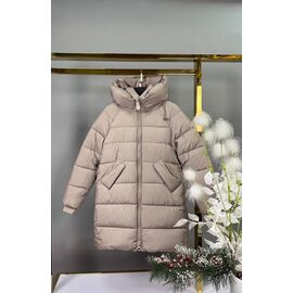 Курка дитяча зимова на дівчинку YS86 beige р.146-170 "Delfinka" недорого оптом від прямого постачальника
