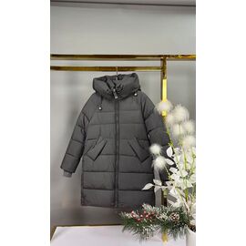 Курка дитяча зимова на дівчинку YS86 grey р.146-170 "Delfinka" недорого оптом від прямого постачальника