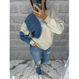 Фотография Свитер женский 5560 l.beige р.S-L "Karon" недорого оптом от прямого поставщика