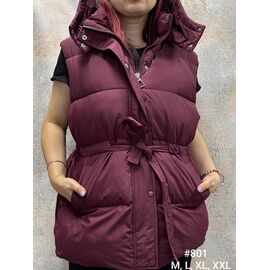 Жилетка жіноча 801 wine р.M-2XL "Kosta" недорого оптом від прямого постачальника