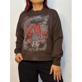 Светр жіночий 919 brown р.42-48 "Kosta" недорого оптом від прямого постачальника