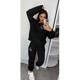 Костюм спортивний жіночий теплий LR379 black р.S-L "Lora" недорого оптом від прямого постачальника