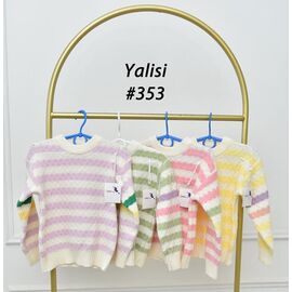 Фотография Свитер детский на девочку 353 pink р.110-150 "Yalisi" недорого оптом от прямого поставщика