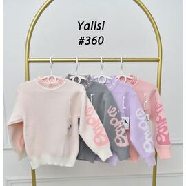 Фотография Свитер детский на девочку 360 lilac р.110-150 "Yalisi" недорого оптом от прямого поставщика