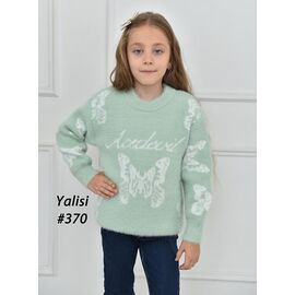 Фотография Свитер детский на девочку 370 mint р.110-150 "Yalisi" недорого оптом от прямого поставщика