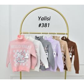 Светер Дитячий на дівчинку 381 grey р.110-150 "Yalisi" недорого оптом від прямого постачальника