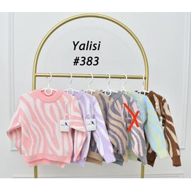 Фотография Свитер детский на девочку 383 beige р.110-150 "Yalisi" недорого оптом от прямого поставщика