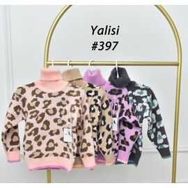 Светер Дитячий на дівчинку 397 grey р.110-150 "Yalisi" недорого оптом від прямого постачальника
