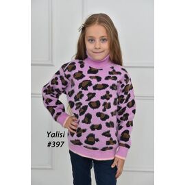Светер Дитячий на дівчинку 397 lilac р.110-150 "Yalisi" недорого оптом від прямого постачальника