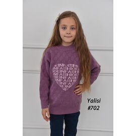 Светер Дитячий на дівчинку 702 purple р.110-150 "Yalisi" недорого оптом від прямого постачальника