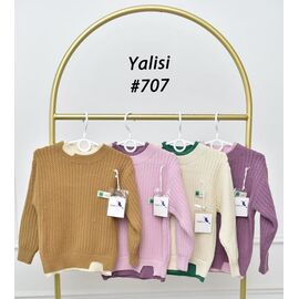 Фотография Свитер детский на девочку 707 pink р.110-150 "Yalisi" недорого оптом от прямого поставщика