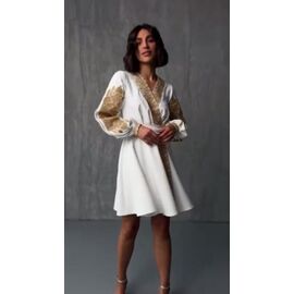 Фотография Платье летнее женское 843 white-beige р.36-38 "Odis" недорого оптом от прямого поставщика