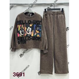 Костюм спортивний жіночий теплий 3691 brown р.S-L "Met&March" недорого оптом від прямого постачальника