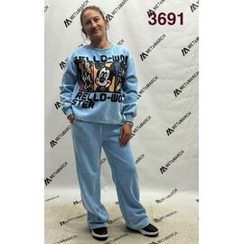 Костюм спортивний жіночий теплий 3691 l.blue р.S-L "Met&March" недорого оптом від прямого постачальника