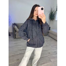 Кофта спортивна жіноча 602 d.grey р.42-48 "VLADISLAVA" недорого оптом від прямого постачальника