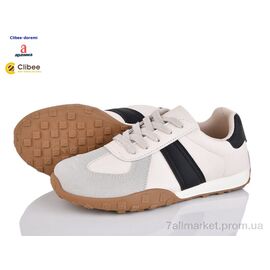 Кросівки жіночі модні Весна/осінь DB3501-1 beige-black (8 пар р.35-40) "Clibee-Doremi" недорого оптом від прямого постачальника