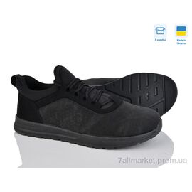 Кросівки чоловічі модні Весна/осінь 4242 чорний (6 пар р.41-45) "Paolla" недорого оптом від прямого постачальника