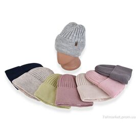 Жіноча шапка Зима KL1 mix (5 шт. р.сіткаOne size) "TUZZI" недорого оптом від прямого постачальника