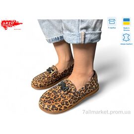 Фотография Туфли женские стильные Весна/осень 080 леопард к. (8 пар р.36-41) "ARTO" недорого оптом от прямого поставщика