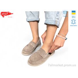 Туфлі жіночі стильні Весна/осінь 079 кофе /замш (8 пар р.36-41) "ARTO" недорого оптом від прямого постачальника