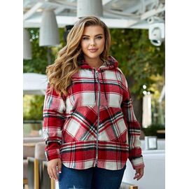 Фотография Рубашка женская HJJ111 red р.52-58 "SVITANOK" недорого оптом от прямого поставщика