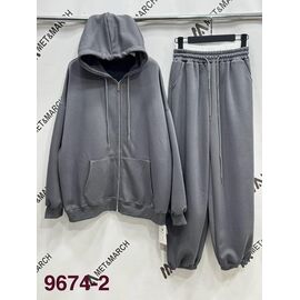 Костюм спортивний жіночий теплий 9674-2 d.grey р.S-L "Met&March" недорого оптом від прямого постачальника