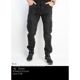 Фотография Джинсы мужские L-42 black р.28-36 "God Baron" недорого оптом от прямого поставщика