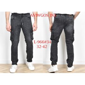 Фотография Джинсы мужские L-966 black р.32-42 "God Baron" недорого оптом от прямого поставщика