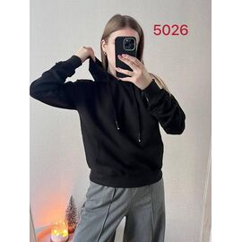 Худі жіноче 5026 black р.42-48 "FSN" недорого оптом від прямого постачальника