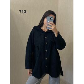 Фотография Рубашка женская 713 black р.52-56 "FSN" недорого оптом от прямого поставщика