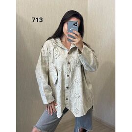 Фотография Рубашка женская 713 l.grey р.52-56 "FSN" недорого оптом от прямого поставщика