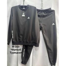 Фотография Костюм спортивный мужской MH1196 black р.M-3XL "WELL" недорого оптом от прямого поставщика