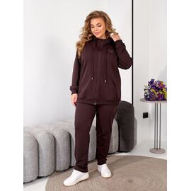 Фотография Костюм спортивный женский тёплый 6095 brown р.56-62 "OSKA" недорого оптом от прямого поставщика
