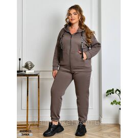 Спортивний костюм жіночий на блискавці тринитка на флісі супербатал 56,58,60,62 (7кв) "NOWEMBER"