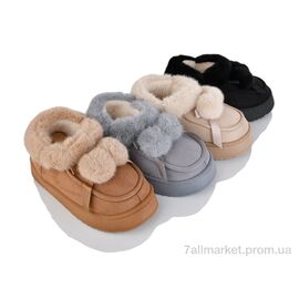 Тапки жіночі для будинку Зима JHG6 mix (24) (24 пар р.36-41) "Lion-Lu" недорого оптом від прямого постачальника