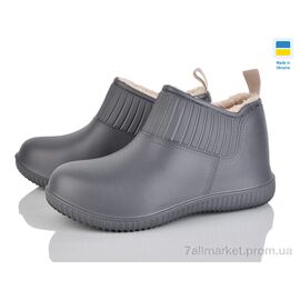 Калоші жіночі Весна/осінь M7009 т.сірий (8 пар р.37-41) "Golden Lion" недорого оптом від прямого постачальника