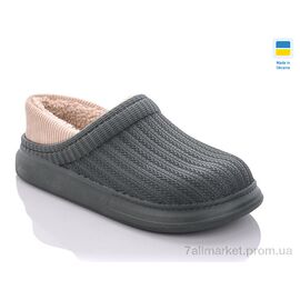 Тапки жіночі для будинку Весна/осінь 7001 хакі old (8 пар р.37-41) "Крок" недорого оптом від прямого постачальника