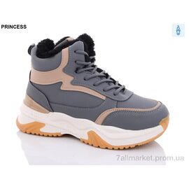 Фотография Ботинки женские стильные зима MYP03 grey (8 пар р.36-41) "Princess" недорого оптом от прямого поставщика