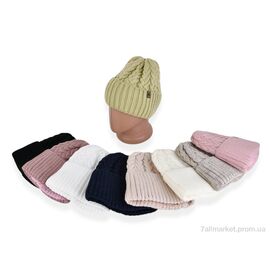 Жіноча шапка Зима KL12 mix (5 шт. р.сіткаOne size) "TUZZI" недорого оптом від прямого постачальника