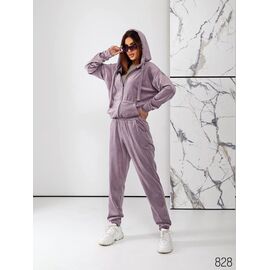 Фотография Костюм спортивный женский тёплый 828 lilac р.44-58 "DORA" недорого оптом от прямого поставщика
