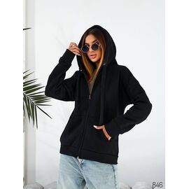Кофта спортивна жіноча 846-1 black р.44-58 "DORA" недорого оптом від прямого постачальника