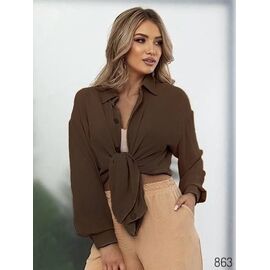 Фотография Рубашка женская 863 khaki р.44-58 "DORA" недорого оптом от прямого поставщика